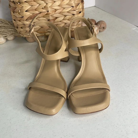 Vince Luella Ankle Strap Sandal (Women) Sz 8 Color/ Blonde - Picture 5 of 11